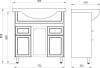 Мебель для ванной ASB-Mebel Орхидея 80 белая, северное дерево фото 9