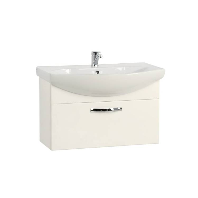Тумба с раковиной Aquaton Ария 80 белая