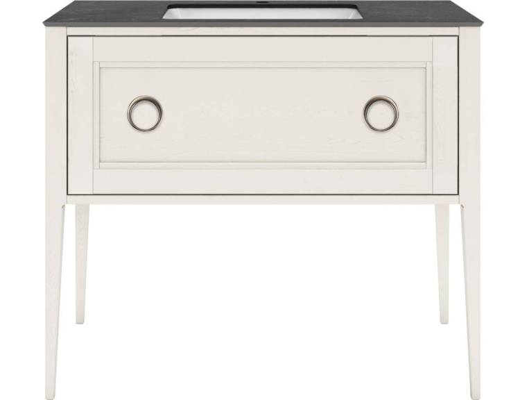 Тумба с раковиной Kerama Marazzi Plaza белый, тумба PL.CN.100.1\WHT.M + рак. PLR.wbu.55