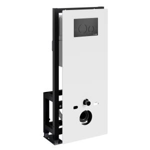 Система инсталляции для унитазов Wasserkraft Glan 66TLT.010.ME.WH.MB02 клавиша черный матовый