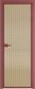 Межкомнатная дверь Profil Doors 1 AX цвет профиля Красный антрацит, стекло безопасное 6 мм мору золото 800x2000