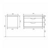 Тумба с раковиной Uperwood Modul подвесная, матовая, белая, графит, 80 см фото 12