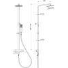 Душевая стойка beWash BV1TMSS6620 со смесителем для ванны, черный фото 2