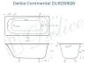 Чугунная ванна Delice Continental DLR230626 160x70, белая, без ножек фото 8