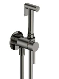 Гигиенический душ AQUAme Siena AQM6217GM скрытый монтаж, латунная лейка, Gun Metal