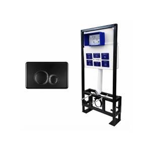 Система инсталляции для унитазов Bettoserb Sava Free Standing SFS40006459 клавиша смыва черный матовый