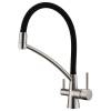 Смеситель для кухни Paulmark Siegen Si213111-BS с гибким изливом, брашированная сталь