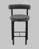 Стул полубарный Stool Group Флорео vd-plb-floreo-fl-grey темно-серый, букле фото 3