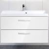 Тумба под раковину Belbagno Aurora AURORA-900-2C-SO-BL 90x45x50 Bianco Lucido подвесная с двумя выкатными ящиками