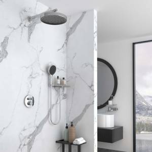 Душевой комплект Vincea Inspire VSFW-3I22MT2RCH встраиваемый, термостатический, двухрежимный, хром глянцевый
