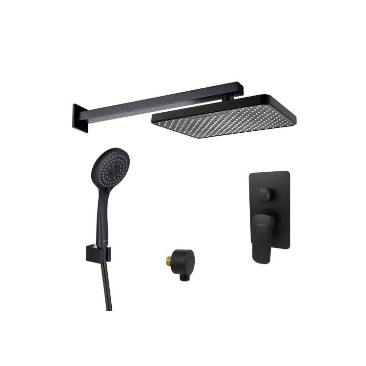 Душевая система Aquatek Вега AQ1072MB черная матовая