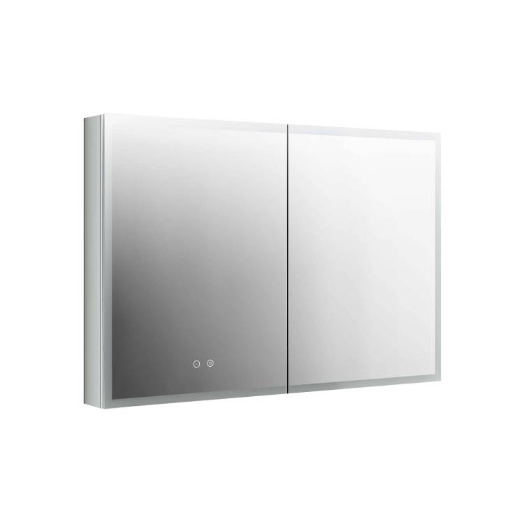 Зеркало-шкаф Aquatek AQ7103B-MLC с подсветкой, хром, 100x70x13.3