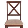 Стул Tetchair Хадсон 25522 cappuccino (темный орех), ткань коричнево-золотая, дерево гевея фото 2
