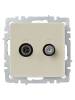 ТВ-розетка TV+SAT IEK Brite BR-AF20-O-K10 бежевый фото 5