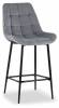Стул полубарный Stool Group Флекс AV 405-N25-08(PP) велюр серый