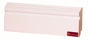 Плинтус МДФ TeckWood Белый фигурный (под покраску) 2150х80х16