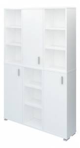 Шкаф книжный Merdes Домино ПУ-40-3 БЕ белый