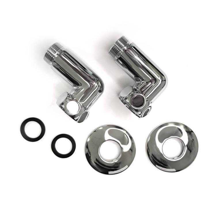 Соединение угловое Luxon 1"x3/4" гайка/штуцер, хром (пара)