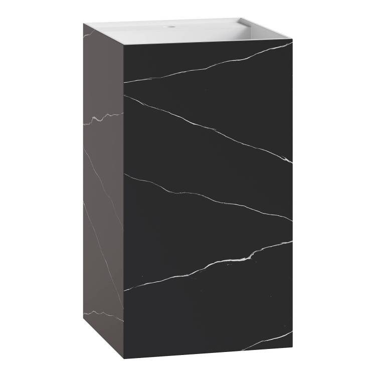 Раковина Armadi Art Cube 802-NM напольная, Nero Marquina, 48x48 см