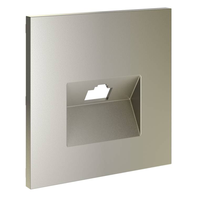 Лицевая панель для компьютерной розетки RJ-45 Voltum S70 VLS001304 шелк