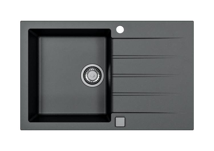 Мойка кухонная Alveus Granital Cadit 20 1132026 Carbon - G91 с сифоном, 79x50