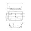 Акриловая ванна Vincea VBT-425-1700 1700x800x600, цвет белый, слив-перелив в комплекте, хром фото 2