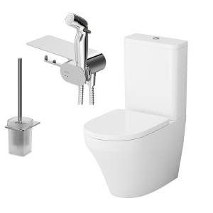 Комплект Am.Pm Inspire V2.0 CK50C1704W унитаз-компакт, с гигиеническим душем и ершиком