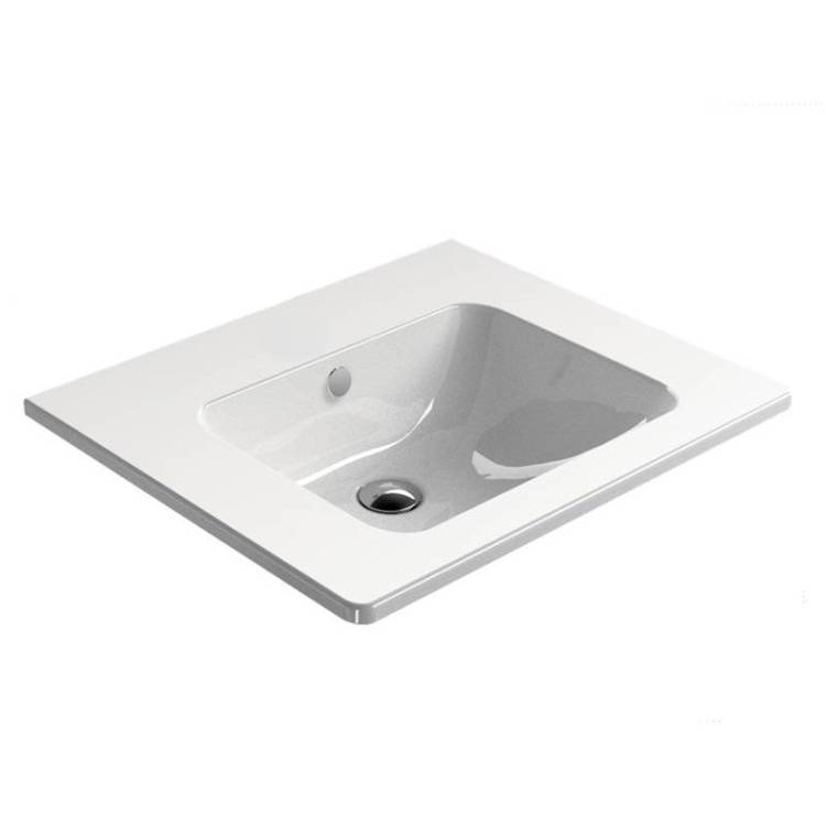 Раковина GSI Pura 8836111 60 см, белая глянцевая