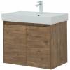Тумба с раковиной Aquanet Nova Lite 75 дуб рустикальный, с дверками фото 3
