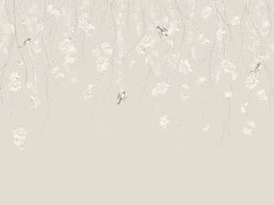 Бесшовные Eco обои Ortograf Chinoiserie 33933 Delicate flowers light Жемчуг ОЕ-Р3