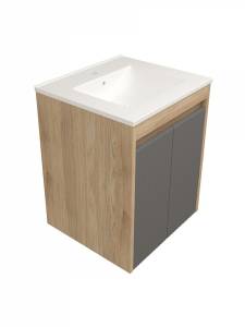 Фасад для тумбы Watersense Paula W01758 графит, 50 см