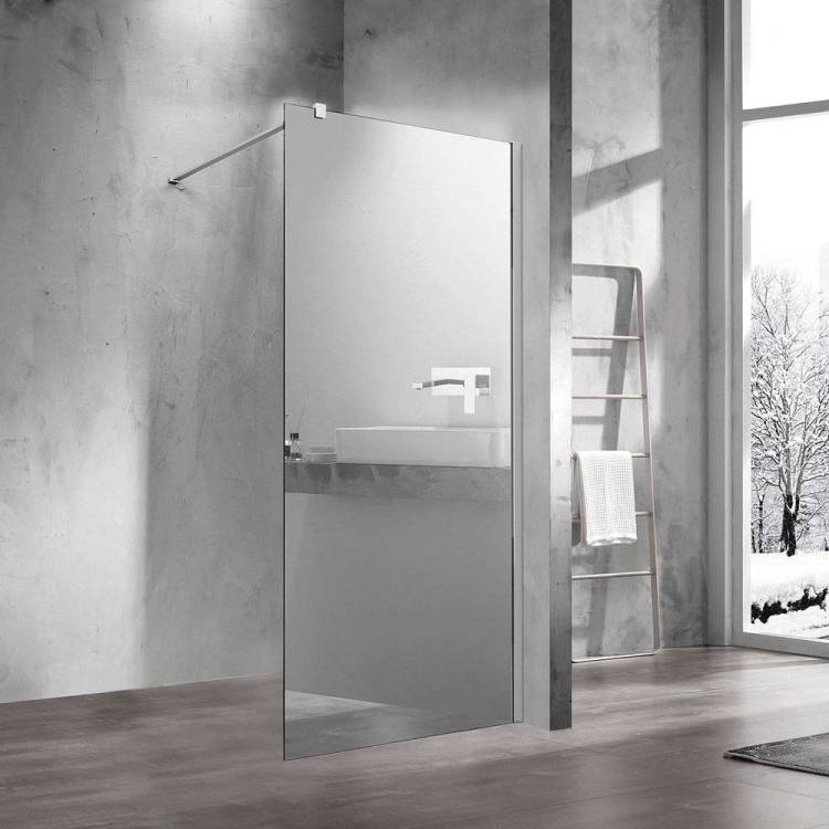 Душевая перегородка Vincea Walk-in VSW-1H900MR 90 см, профиль хром, стекло зеркальное