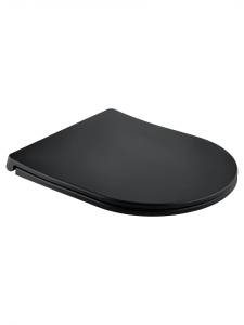 Сиденье для унитаза Wonzon & Woghand WW-S2210-MB с микролифтом, черное матовое