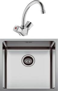 Комплект Мойка кухонная Seaman Eco Roma SMR-4944A + Смеситель Vidima Практик BA231AA