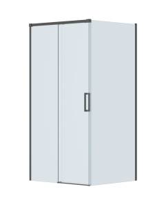 Душевой уголок Cezares PLANE-AH-1-100/90-C-GM профиль оружейная сталь, стекло прозрачное, 100x90x195