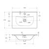 Раковина BelBagno BB-8099-3-60 белый глянцевый, 61x40x15 фото 3