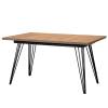 Стол Bradex Home Fusion FR 0805 дуб Навара, чёрный 140(180)x90x75
