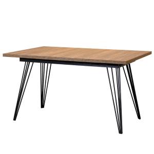 Стол Bradex Home Fusion FR 0805 дуб Навара, чёрный 140(180)x90x75