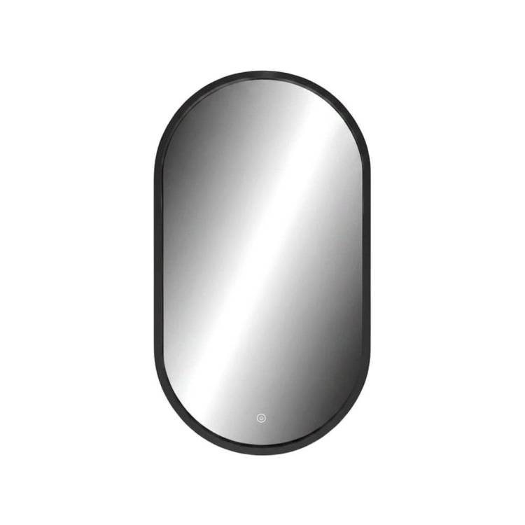 Зеркало Taliente Zled TA-Zled-PBL4580 с LED-подсветкой, овальное, черное, 45x80 см