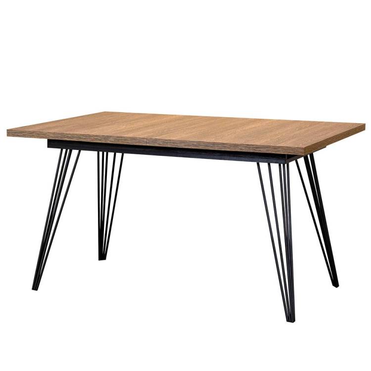 Стол Bradex Home Fusion FR 0805 дуб Навара, чёрный 140(180)x90x75