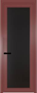 Межкомнатная дверь Profil Doors 1 AGP цвет профиля Красный антрацит, стекло безопасное 6 мм монохром черный 800x2000