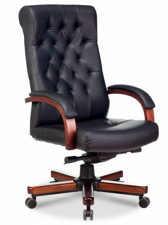 Кресло для руководителя Бюрократ T-9928WALNUT 1545725 черный