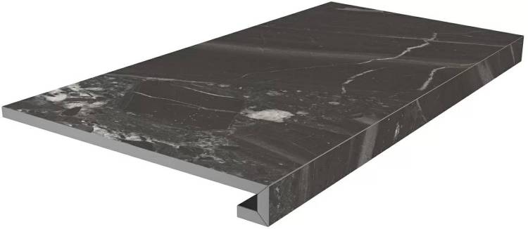 Ступень Kerama Marazzi Риальто SG850790R/GCF клееная чёрный матовый 33x80x0.9