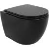 Унитаз приставной Allen Brau Reality 4.32004.31 + 4.32007.31 безободковый, с крышкой-сиденьем микролифт, черный матовый
