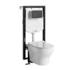 Комплект Wasserkraft Vils 56TLT.010.ME.MB03.H001 унитаз подвесной, белый, сиденье микролифт, с инсталляцией, кнопка матовая черная