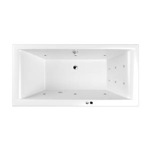 Акриловая ванна WHITECROSS Savia Duo с гидромассажем, форсунки хром, 170x80 "LINE"