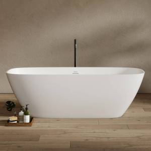 Ванна из искусственного камня Abber Stein AS9632 165x70.5 белая матовая