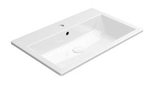 Раковина GSI Kube X 9437111 белый глянцевый, 70x46