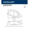 Акриловая ванна Excellent Kameleon 170x110 (правая) "LINE" (бронза) фото 3