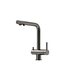 Смеситель для кухни Sancos Foster SC4014GG с возможностью подключения фильтра для воды, вороненая сталь